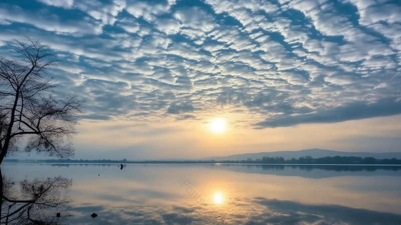 秋日东湖上美丽的夕阳,高清,摄影图,摄影图片,图片大全,摄影图免费下载